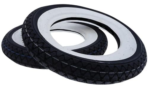 2EXTREME 2X Kenda Weisswand Reifen 3,50x10 51J 4PR TT Satz Keeway Retro China Roller