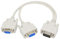 PNGKNYOCN 30 cm DB9 Y Splitter Kabel DB9 9 Pin 1 Stecker auf 2 Buchse RS232 Serial Splitter Adapter Gerade Durchgangskabel zum Verbinden verschiedener serieller Schnittstellengeräte