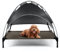 Petlicity Elevated Dog Bed with Canopy – Large Raised Pet Cot with Shade – Waterproof, Breathable & Portable – Cooling Outdoor Pet Bed for Dogs – Ideal for Garden, Camping, Patio, Home Use