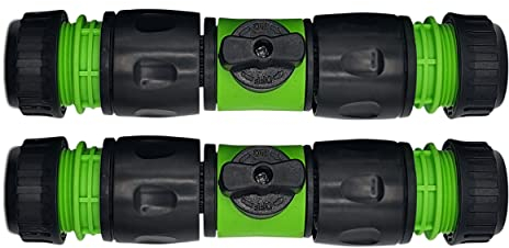 in-Line Valve Kit Hose Connector Pack of 2 – Hozelock Compatible Connector for Gardening, Watering, Irrigation – Garden Hose Pipe Shut Off Valve – Heavy Duty and Durable. Set by MYPURECORE
