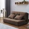 JHKZUDG Klappbares Sofa-Bett,5-Positionen Verstellbares Klappsofa Bett,Bodenmatratze Couch Bett Mit 2 Kissen,Couch Lounger Sofa Stuhl Matratze Wohnzimmermöbel,Dark Curry