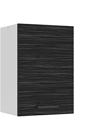 Belini Hängeschrank Küche, Küchenschränke SG. Breite 40 cm. Oberschrank mit 1 Tür, Küchenhängeschränke, Wandschrank Hängend, Königliches Ebenholz