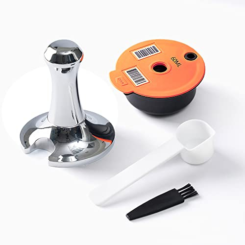 BENFUCHEN capsules de café réutilisables Pod 60/200/220ml Filtre à café rechargeable et Tamper pour machine Bosch Tas simo (60ML Capsule Pod & Tamper)