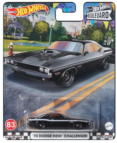 Hot Wheels Boulevard '70 Hemi Challenger #83 HKF25, 1:64 Scale, Black