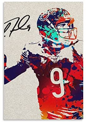 JEYUAN Bild Auf Leinwand 40 * 60cm Senza Cornice Nick Foles American Football Vintage Art Print per la casa Camera da letto Soggiorno Decor