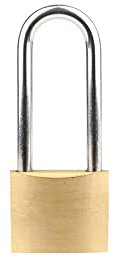 Candado de latón con llave de 50 mm, candado universal de latón con grillete largo o corto, 3 llaves de seguridad para interiores para casilleros de escuela y gimnasio, cobertizos, vallas, mochilas,