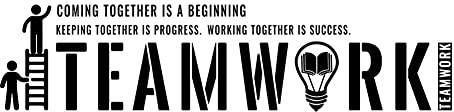 SUPERDANT Teamwork Zitate Wandtattoo Bürodekoration Inspirierender Wandsticker Zitat Motivierende Zusammenarbeit Wandaufkleber Team Dekoration Vinyl Wandsticker Für Büro Klassenzimmer Konferenzraum