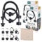 ModulFix verstellbarer Gepäckspanner 10-100 cm | 2er Premium Set je 9-teilig, extra starke Spanngummi mit Haken-, Karabiner, Klett-Adapter| Expander inkl. Stoffbeutel für Fahrrad, Camping Angeln, Auto