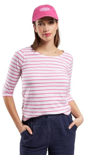 Armor Lux Damen Marinière Cap Coz Pullover, Weiß/Petunia, 36