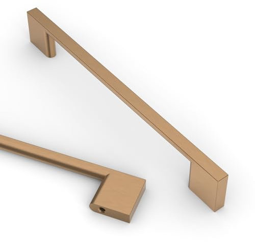 Asidrama Paquete de 6 manijas para gabinete de cocina color bronce champán de 6.3 pulgadas (160mm), tiradores para gabinete, accesorios para gabinetes de cocina, cajones y aparadores