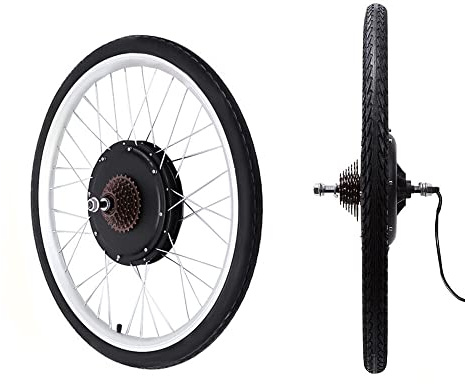 TaNeHaKi, Kit di conversione per ruota posteriore per bicicletta elettrica, con motore posteriore da 36 V / 800 W e ruota in alluminio da 26 pollici