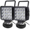 Willpower 2 Stück LED Arbeitsscheinwerfer mit Magnetfuß, 4 Zoll 48W tragbarer LED Flutlicht für Auto Bagger Anhänger Traktoren LKW SUV offroad