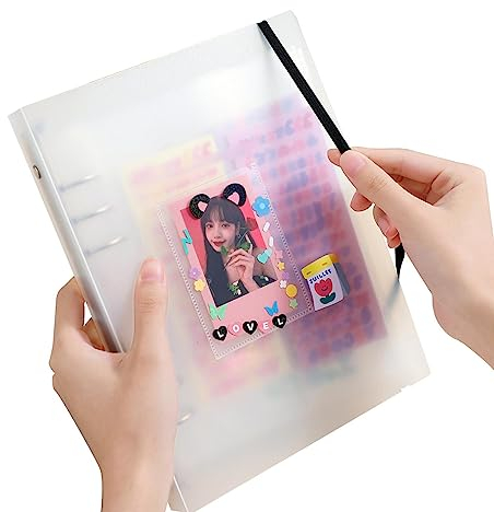 Sloane Fotokartenalbum-Ordner Kpop | A5 Kpop Fotokarten-Binder, wasserbeständiges Album - Kpop-Fans-Fotokartenalbum, Studentenordner für Postkarten, Visitenkarten, Kamerafotos, Spielkarten