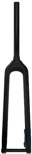 Forcelle Rigide per Mountain Bike in Fibra di Carbonio 26/27.5/29'' Forcella Anteriore MTB 1-1/8'' Tubo Conico Senza Filettatura Perno Passante Freno a Disco Forcella per Bicicletta Ultraleggera