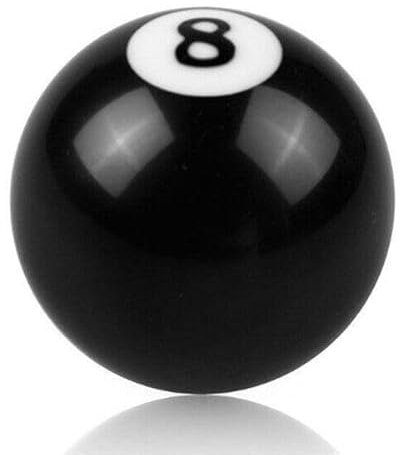 Antip-Tools Schaltknauf Billardkugel 1 Ball für Auto Bus LKW Hebelgriff Schalthebel M8 M10 (8 Ball)