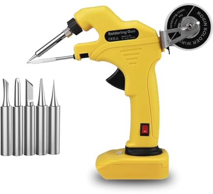 Rechargeable Soldering Iron kit for Dewalt 18/20V Max Lithium-ion Battery, 30W 30S for Quick preheating of The Iron, New for Beginners, Easier to Handle, for Repair Soldering (Batteries not Included)