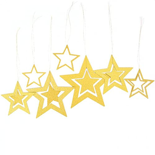 Twinkle Little Star Paper Anhänger 7pcs Sekt Sterngirlanden Ornamente Hängende Dekoration Für Hochzeits Banner Hintergrund