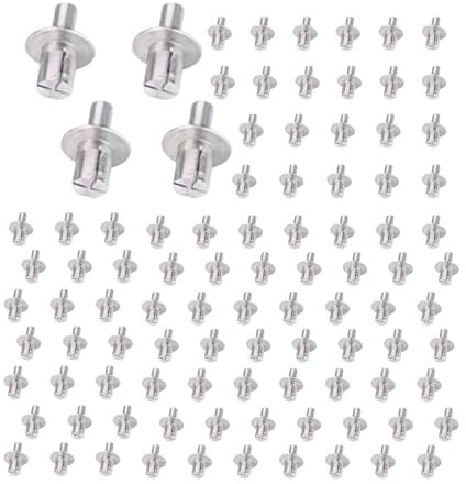 Pcmursal 100 Pcs Hammer Drive Rivets, Aluminum Core Rivets with Round Head, Knock Type Expansion Aluminum Rivets, Aluminum Blind Rivets, Knock Type Expansion Rivets for Home Electronic Equipment
