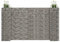 Homgoday H-Form Gabion Pflanzgefäß Stahldraht 260x40x150cm Gabion Körbe Metall Gabion Käfige für Steine Garten Dekor Wand Trennwand Set Gabion Hochbeet