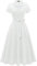 Wedtrend 50er Jahre Mode Kleider Damen Vintage Cocktailkleid Damen Petticoat Kleider Weiss Kleider Sommer WTP30001 White-2XL