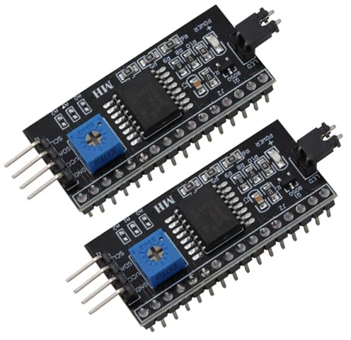 Heevhas I2C IIC Serielle Schnittstelle Adapter Platte für LCD Display 1602 und 2004 (2 Stück)