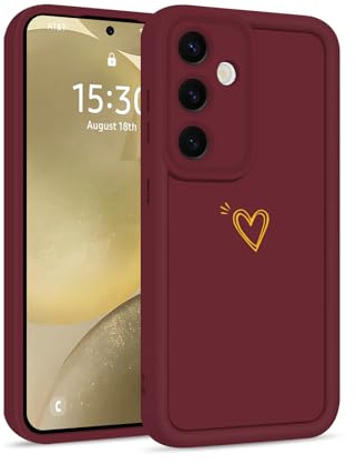 ChoosEU Coque pour Samsung Galaxy A05S Silicone Etui avec Élégant Mignon Amour Motif Soft TPU Étui Fine Housse pour Filles Femmes Garçons Hommes de Protection Antichoc Souple Case - Vin Rouge