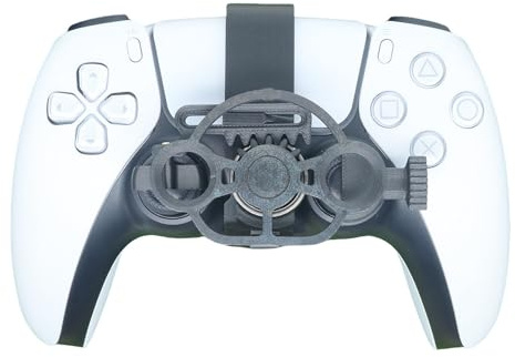 Mini volante per PS5/PS5 Slim Game Controller, giochi da corsa controller volante allegato ruota controller (Grigio)
