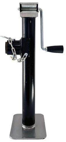 Cric de remorque, avec rembourrage de pied, treuil de support en acier très résistant avec une capacité de charge de 1763 livres | Cric ciseaux en acier, cric de remorque haute performance,