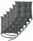 Il Tuo Artigiano Design 6 Stuhlkissen im Set, 40 x 40 cm 6 cm dick, Polsterung aus Schaumstoff und weichem Acryl, Sitzkissen Stuhl 6er Set, Stuhlkissen Outdoor 40x40 (6, Grau)