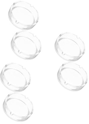 ULTECHNOVO 3 Ensembles Cendrier Accessoire De Décoration De Table Verre Bac À Cendres Coupe-vent Récipient À Cendres Fumantes Conteneur À Mégots De Cendres Transparent 2 Pièces * 3