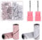 Nail Drill Bit 100 Pcs Small Sanding Bands for Nail Drills 2 Pcs Mandrel Nail Drill Bits #150 #240 Fine Grit Nail File Mini Cuticle Sanding Files Upgrade Design Sanding Bands for Manicures