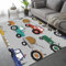 ARiXIaNg Teppich Wohnzimmer Schlafzimmer Cartoon-Auto Teppich Kinderzimmer Kurzflor Teppiche rutschfeste Spielteppiche Bagger Traktor Teenager Kinderteppich Dekoration Carpets 140x200 cm