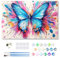 MOGTAA Peinture Numero Enfant Adulte avec Cadre, Papillon Coloré Peinture par Numero Adulte, DIY Animaux Numéro d'Art Kits, Loisirs Créatifs Adultes, pour décoration d'intérieur, 20x30cm
