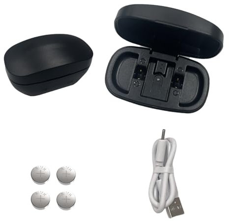13 batterie ricaricabili per apparecchi acustici e custodia per caricabatterie, scatola di ricarica con 4 batterie per apparecchi acustici ricaricabili per 13 apparecchi acustici (caricabatterie + 4