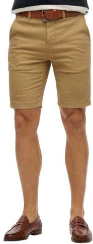 Superdry Mens Vintage International Chino Shorts (UK, Waist, 30, Regular, Regular, American Beige)