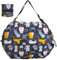 FloraMolly Einkaufstasche faltbar, niedliche Katze große Kapazität Tote Bag mit Reißverschluss wasserdichte Tote Bag für Shopping Travel Camping