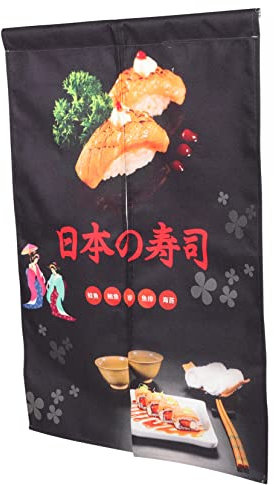 IMIKEYA Japanese Door Curtain Macrame Style Thermal for Kitchen Restaurant Sushi Shop Decorative Partition