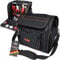 YPC Foreman Werkzeugtasche XL– Tragbare Aufbewahrungstasche mit Karabinerhaken, Wasserfest, Reißfest, Stabiler Metallgriff & Schultergurt mit Polsterung, Schwarz, 37x36x27cm – 20 kg Tragkraft