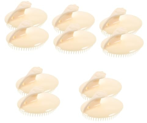 FRCOLOR 5 Sätze Shampoo Kamm Kopfhaut Haarbürste Haarkamm Haarshampoo Silikon Shampoo Bürste Duschzeug Für Teenager Mädchen Lockenkamm Breite Bürste Für Haare 2 Stücke * 5