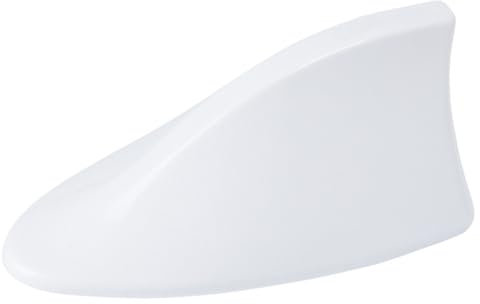 GERUI Haifischantenne Universal Auto –Haiflosse Autoantenne Universal Shark Autoantenne Verstärker AM FM Radio mit Wasserdichter Gummi (weiß)