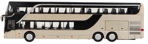 Naroote Elettrico 1:32 in Lega di Autobus a Due Piani Modello Giocattolo Resistenza Alla Caduta LED Musica per Bambini Modello di Auto Giocattolo (GOLD)