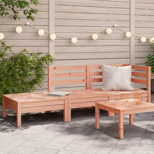 Frdhee Eckbank Gartenlounge Sofa Gartenmöbel,Gartensofa 3 Sitzer Massivholz Douglasie,Für Innen Und Außen,Kann Schnell Installiert Werden