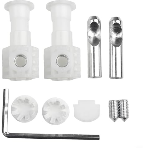 BildeeMait Pair of Wall Hung Toilet Fixing Bolts, Stainless Steel Mounting Kit with Pre-Lock Function Back to Wall Toilet Fixing Bolts Kits(White)