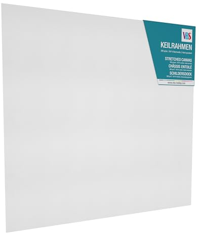 Leinwand auf Keilrahmen Künstlerbedarf doppelt grundiert 40x40cm 390g/qm VBS