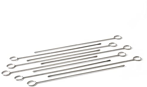 Barbecook 2230210000 - Pinchos para brochetas (10 unidades) 3x3x33 cm