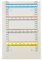 FORMAT Wandtafel zur nachträglichen Montage, Schlüsselbrett mit 32 Haken, verschiedenfarbige und nummerierte Hakenleisten, 450 x 300 mm, lichtgrau