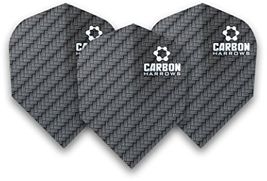F7121 Carbon Black Std Dart Flights 3 sets pro pack (9 flights in total)