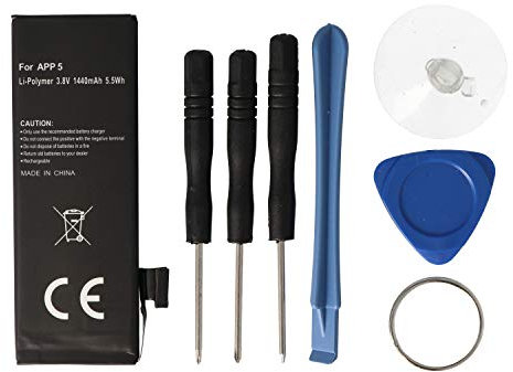 AccuCell Batterie pour Apple iPhone 5 Batterie 616–0611, 616–0613 avec 1440 mAh