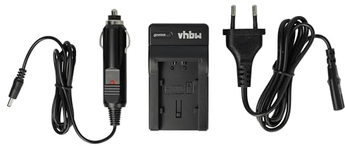 vhbw Ladegerät kompatibel mit JVC Everio GZ-GX1BEU, GZ-HD500, GZ-GX1 Kamera Camcorder/Akku - Ladeschale, Kfz-Adapter, Ladeanzeige, 4,2 V