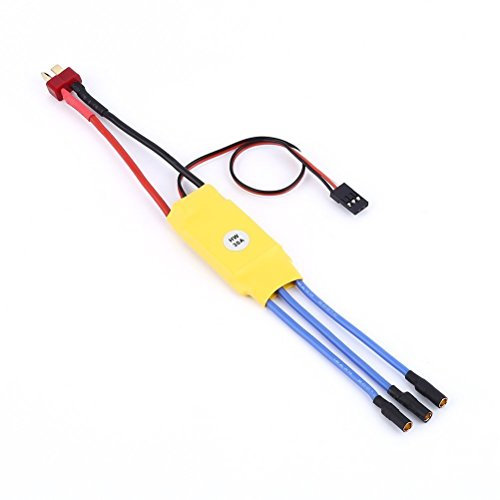 YUNIQUE GREEN-CLEAN-POWER - ESC Brushless 30A Geschwindigkeitsregler | Kompatibel mit RC Hubschrauber, Quad-Rotor | Max 210.000 Umdrehungen, UBEC 5V | Gelb, Kunststoff